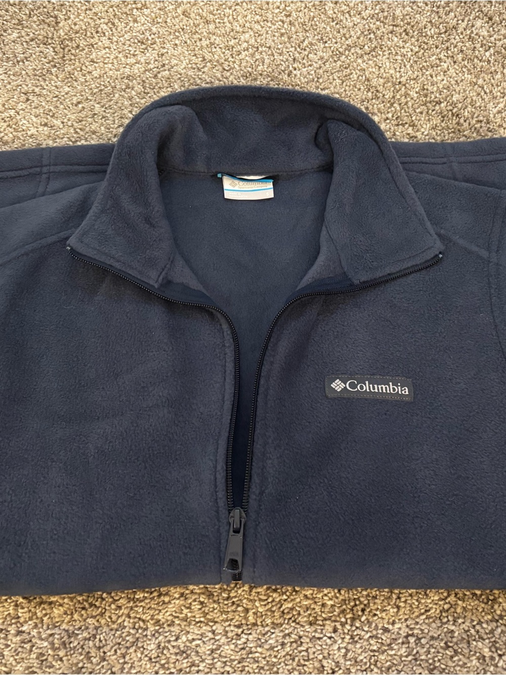 Men’s Columbia Navy Fleece Vest